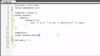 Buckys C++ Programming Tutorials - 61 - Template Specializations
