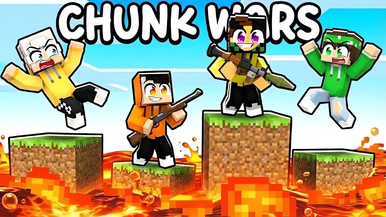 CHUNKWARS 1vs1vs1vs1 ARMI MA LA LAVA SALE.. - MARCY vs NICO vs BADDI vs ZEYXON - MINECRAFT ITA