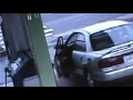Hooded Gas Thief Fills Up And Drives Off