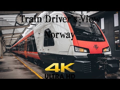 TRAIN DRIVER'S VIEW: FLIRTing from Bergen to Voss in insane downpour