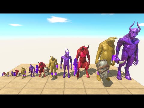 Colored Different Size All units Clash Block Race - Animal Revolt Battle Simulator