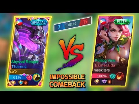 Supreme Thamuz Meet Global Esmeralda | Impossible Comeback in Mythic Rank Game - MLBB