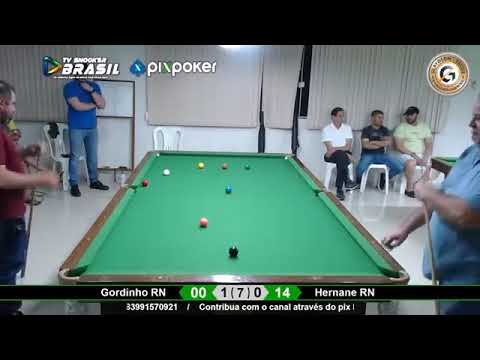 Semi-final do 19º Open de Sinuca em Tenente Ananias RN - Gordinho X Hernane #sinucaaovivo #sinuca