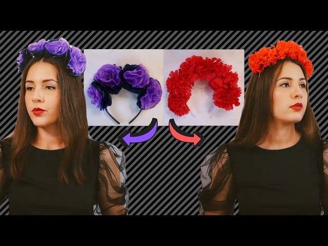 Vídeo relacionado con Meleager Diadema Día de los Muertos, Diadema Halloween Mujer, Diadema Flores Mexicana(Velo, Calavera y Flor Roja Negra), Diadema de Calavera con Flores para Halloween, Día de los Muertos, Carnavales
