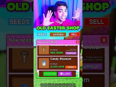 GROW A GARDEN NEW SHOP VS OLD EASTER SHOP 🥹