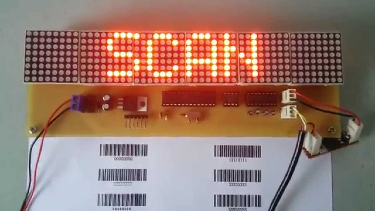 Project Arduino Barcode Signboard (48X8)