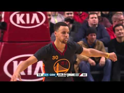 Stephen Curry vs Portland Trail Blazers 19.02.2016 (31Pts)