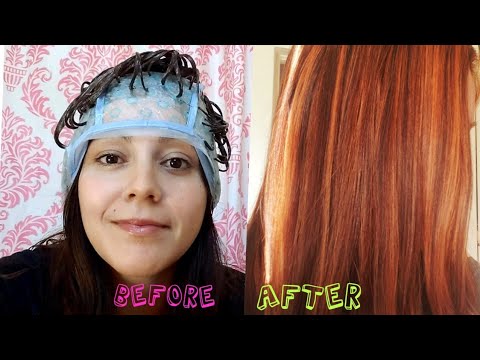 how to get strawberry blonde highlights at home...