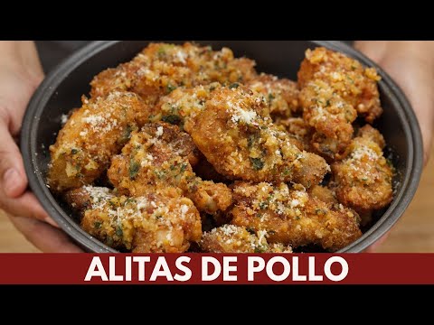 Alitas de Pollo Fritas, Alitas de Ajo Parmesano | Katastrofa La Cocina