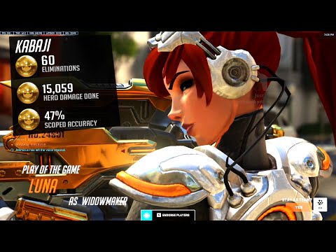 KABAJI OP WIDOW - 60 ELIMS! POTG! [ OVERWATCH 2 TOP 500 ]