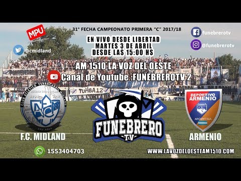 ARMENIO VS MIDLAND  - EN VIVO    30° Primera C - 2017/18