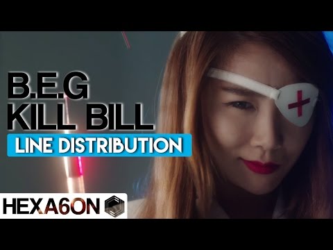 Brown Eyed Girls - Kill Bill Line Distribution (Color Coded)