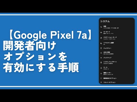 Android の開発者向けオプションを使用すると、これらすべてを行うことができます