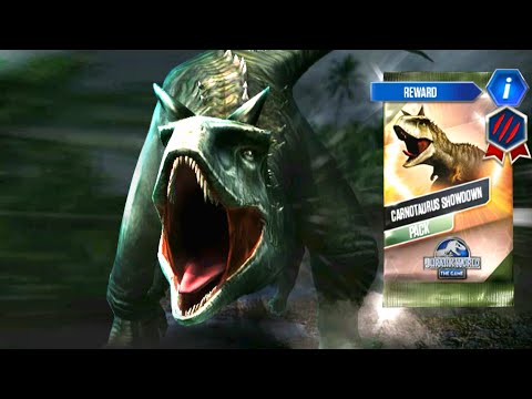 CARNOTAURUS SHOWDOWN PACK SCORPIOS REX DEFEAT 9 OPPONENTS | JURASSIC WORLD THE GAME