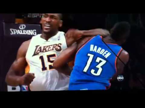 worldpeace hits harden !!!