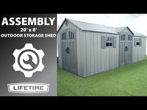 Lifetime 20' x 8' Outdoor Storage Shed | Lifetime Assembly Video
