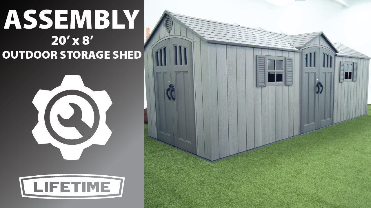 Lifetime 20' x 8' Outdoor Storage Shed | Lifetime Assembly Video