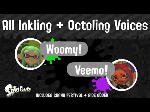 All Inkling and Octoling Voice Clips (Includes Grand Festival plus Side Order) - Splatoon Series