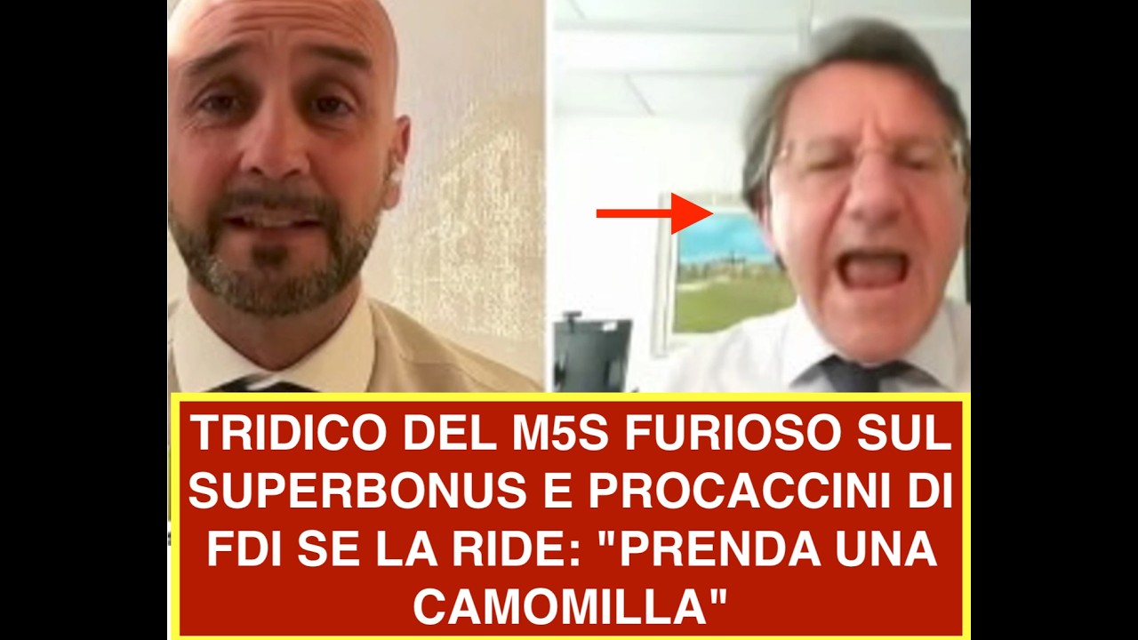 TRIDICO DEL M5S FURIOSO SUL SUPERBONUS E PROCACCINI DI FDI SE LA RIDE: "PRENDA UNA CAMOMILLA"