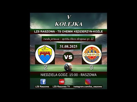 LZS Raszowa - TS Chemik Kędzierzyn-Koźle - 2:0 (1:0) - bramki - short - 31.08.2025 - KLASA OKRĘGOWA