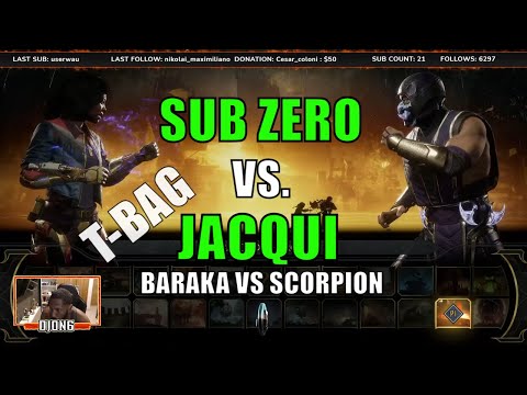 😱ME HACE T-BAG - SUB ZERO VS JACQUI, BARAKA VS SCORPION - DJON6 - MK11 Ultimate Kombat League