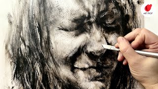 Create a DRAMATIC a Portrait with Etching Ink, Part 2