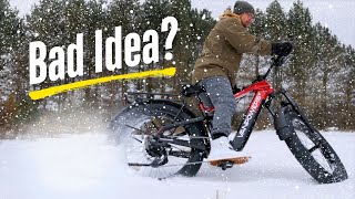 Can an E-bike Handle the Winter SNOW? Vanpowers Grand Teton E-bike vs the Snow