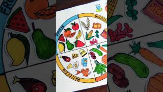 My Healthy Plate | Food Type #myhealthyplate #healthyfood #diy  #shorts #easycraft #schoolproject