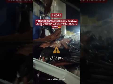TORNADO ARRASA FÁBRICA EN YUNGAY: VIDEO MUESTRA LOS DESTROZOS TRAS SU PASO ⚠️