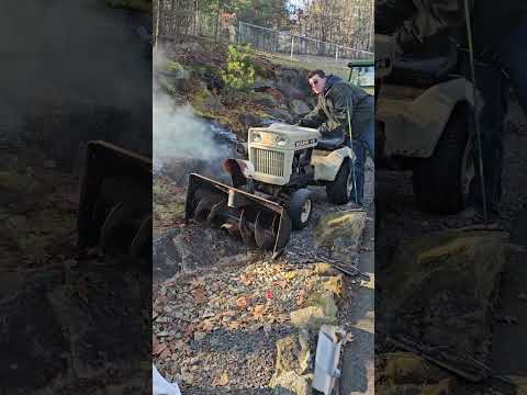 Bolens H16 cold start at 20°F #gardentractor #snowblower