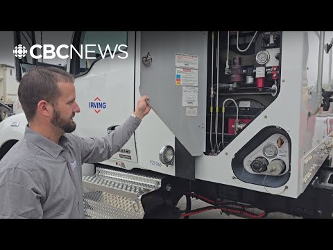 Part of a video titled Have you ever seen a natural-gas-powered transport truck?