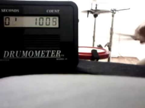 Drumometer 1023 single strokes in 60 seconds