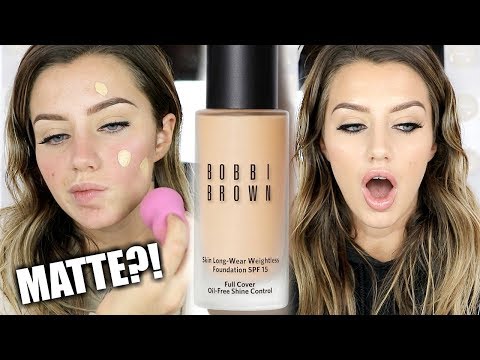 NEW BOBBI BROWN SKIN LONGWEAR FOUNDATION for Oily Skin?! 9 Hour Wear Test | Jazzi Filipek