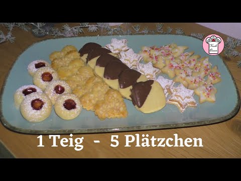 Weihnachtsplätzchen  |   1 Teig - 5 Plätzchen   |   Koch Queen