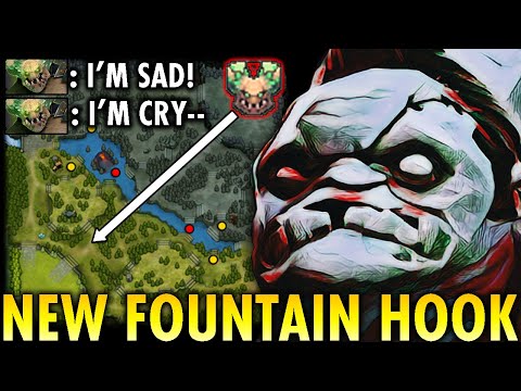 WTF NEW Fountain Hook From Tier 2 Tower!! This Pudge makes Underlord Crying |  Genius Pudge