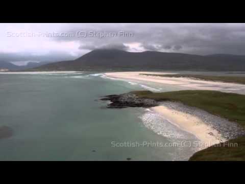 Elevated view of Luskentyre Sands Isle of Harris Scotland
