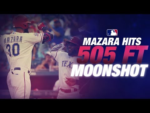 Mazara hits moonshot HR in Texas