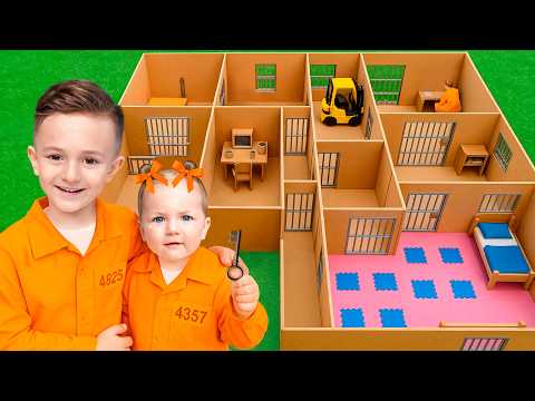 Kids Challenge: Escape from the Cardboard Maze! Eva Solves Riddles and Finds Keys