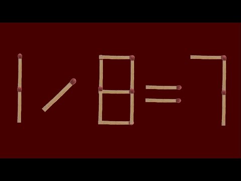 Turn the wrong equation into correct | Matchstick Puzzle 1/8=7