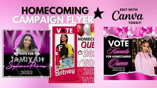 Homecoming Queen Campaign Flyers - Start Campaigning today!