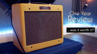 Video thumbnail for Fender 57 Custom Champ: One Year Review! by Jack Fossett