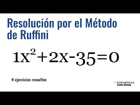 ECUACIONES DE SEGUNDO GRADO RESUELTAS POR EL MÉTODO DE RUFFINI