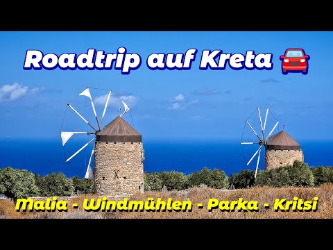 Roadtrip auf Kreta 🚘 Mit Mietwagen von Malia: - Amazonas Park - Windmühlen - Parka - Kritsi