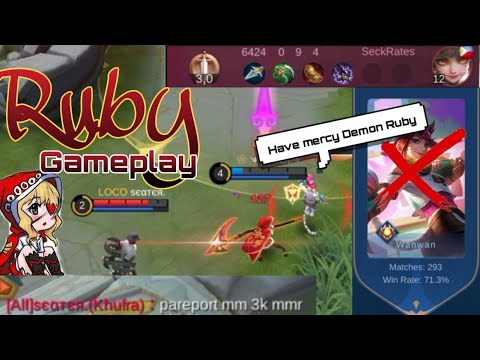 RUBY GAMEPLAY | ikanji plays | Top Global Ruby | The Demon Ruby | Mobile Legend