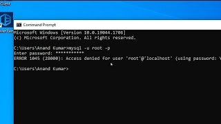 How to Fix &quot; access denied for user &#39;root&#39;@&#39;localhost&#39; (using password: yes) &quot; in MySQL Window 10