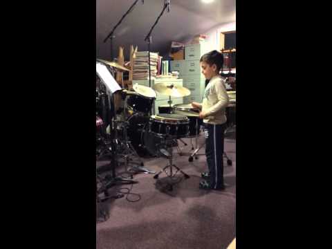 Luca - drumming lessons 2014,