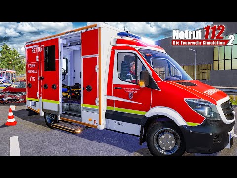 NOTRUF 112 #21: Einsatz für den RETTUNGSWAGEN: Unfall mit Verletzten | Feuerwehr Simulation 2