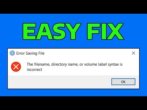 How To Fix The Filename, Directory Name, or Volume Label Syntax is Incorrect 0x8007007b Error