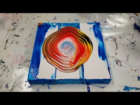 Triptych pour with Artist's Loft Ready-mixed Pouring Paint