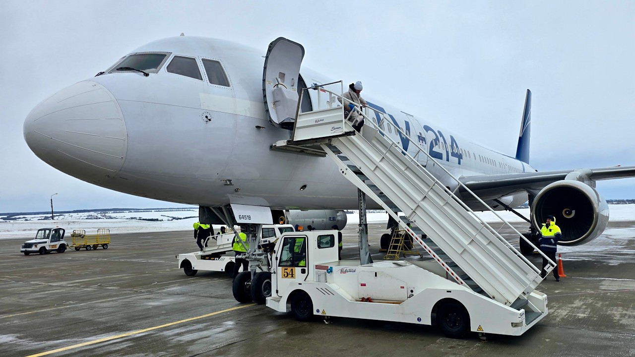 Ту-214 а/к Red Wings | Рейс Москва – Саранск | Двухметровые сугробы в Саранске